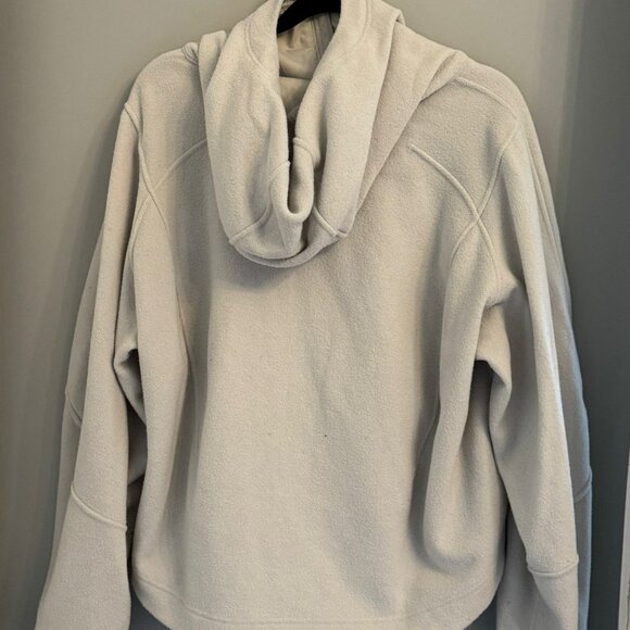 Lululemon Terry Fleece Half-Zip Hoodie - Size 12 - Cream - Picture 2 of 3